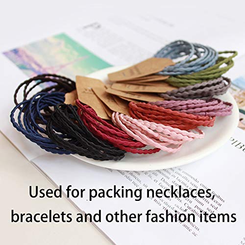 Luxtrip 100 Pieces Necklace Earring Display Cards Blank Brown Kraf...