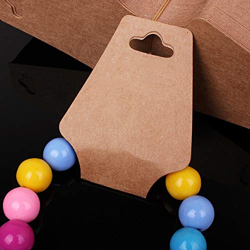 Luxtrip 100 Pieces Necklace Earring Display Cards Blank Brown Kraf...