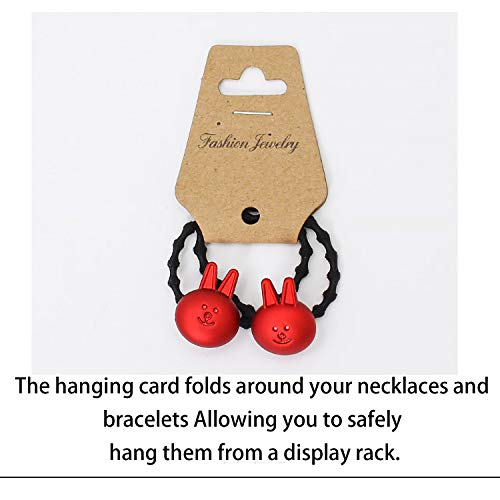 Luxtrip 100 Pieces Necklace Earring Display Cards Blank Brown Kraf...