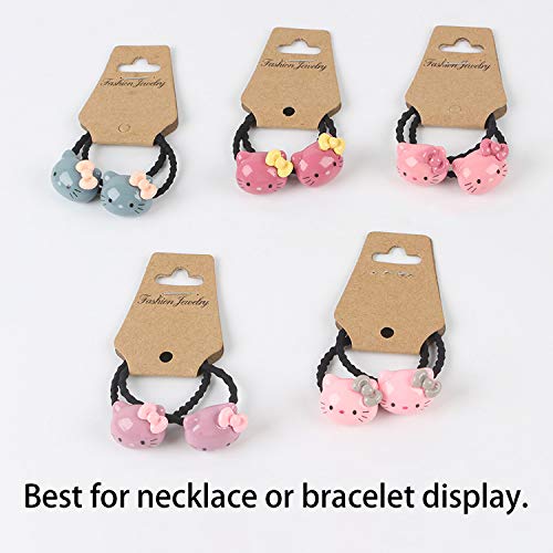 Luxtrip 100 Pieces Necklace Earring Display Cards Blank Brown Kraf...