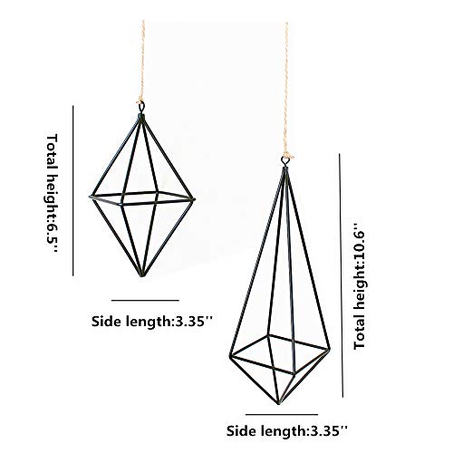 Black 4 Packs Air Plant Hanging Holder Metal Himmeli Decor Modern ...