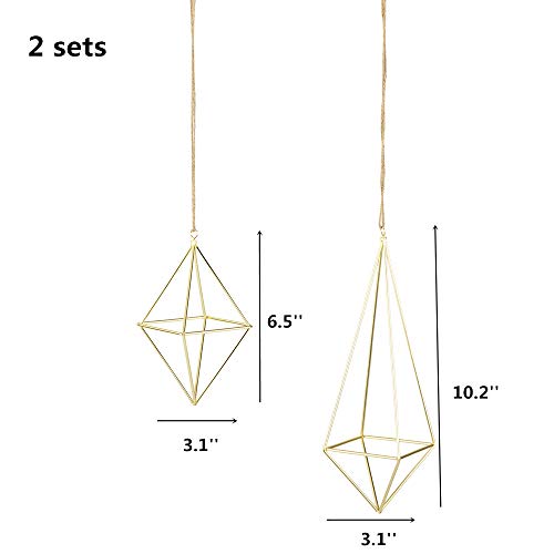 libproqia 4 Pack Air Plant Holder Gold Metal Himmeli Decor Modern ...