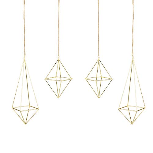 libproqia 4 Pack Air Plant Holder Gold Metal Himmeli Decor Modern ...