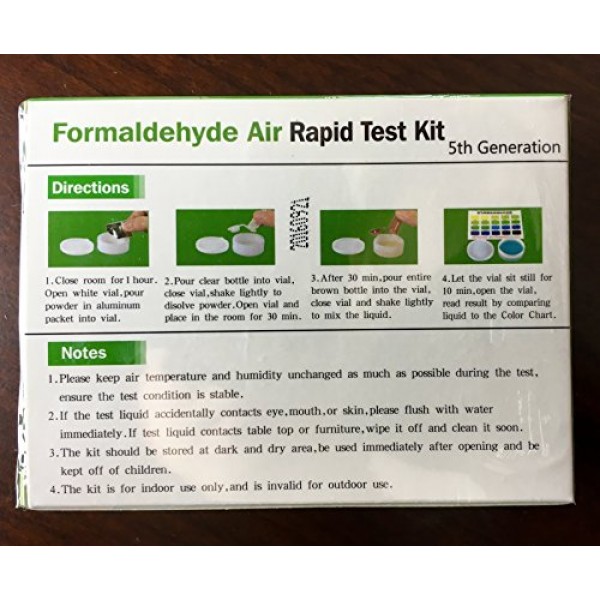Formaldehyde Air Rapid Test Kit, 5th Generation, DIY Testing Indoo...