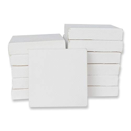 LWR CRAFTS Mini Stretched Canvas 2 X 2 Pack of 12