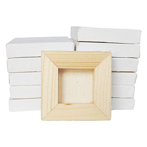 LWR CRAFTS Mini Stretched Canvas 2 X 2 Pack of 12