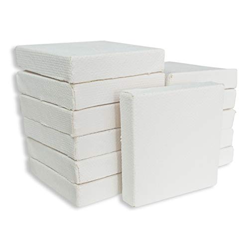 LWR CRAFTS Mini Stretched Canvas 2 X 2 Pack of 12