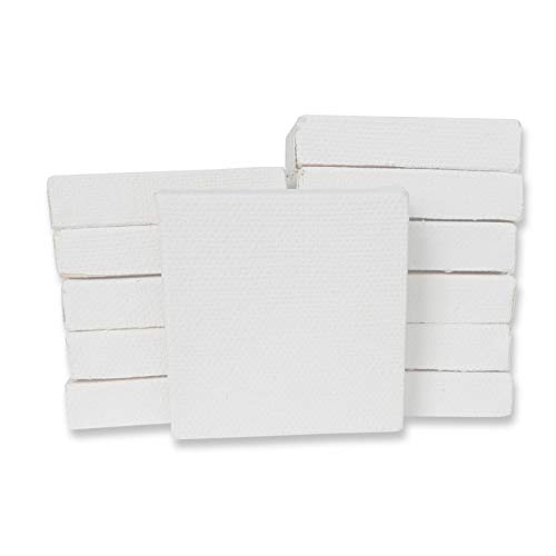 LWR CRAFTS Mini Stretched Canvas 2 X 2 Pack of 12