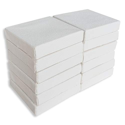 LWR CRAFTS Mini Stretched Canvas 2 X 2 Pack of 12