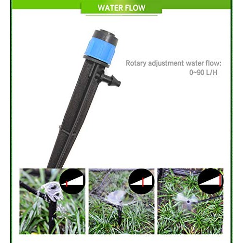 LXcom Irrigation Drippers Drip Emitters Micro Spray Adjustable 360...