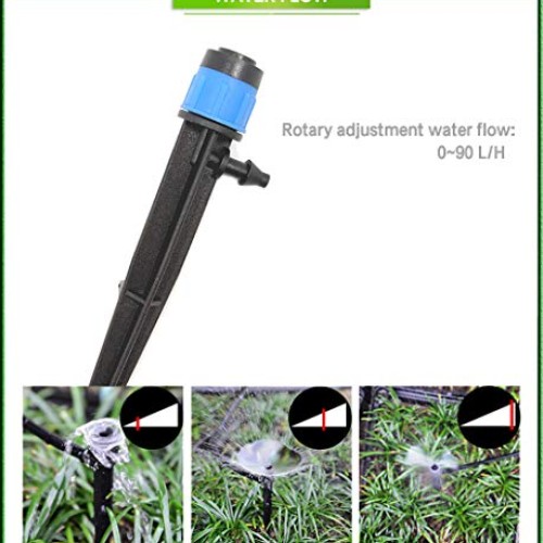 LXcom Irrigation Drippers Drip Emitters Micro Spray Adjustable 360...