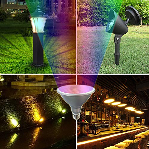PAR38 LED Light Bulb,30W RGB+Warm White LED Flood Light Indoor/Out...