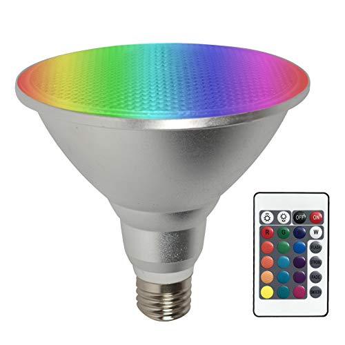 PAR38 LED Light Bulb,30W RGB+Warm White LED Flood Light Indoor/Out...