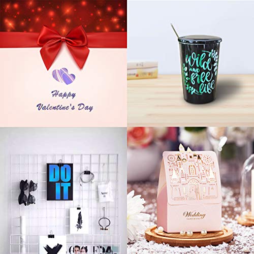 Lya Vinyl 65 Adhesive Vinyl Sheets & 5 Holographic Vinyl Paper for...