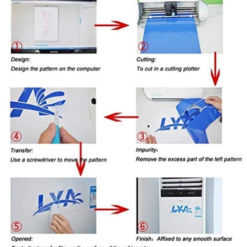 Lya Vinyl 65 Adhesive Vinyl Sheets & 5 Holographic Vinyl Paper for...
