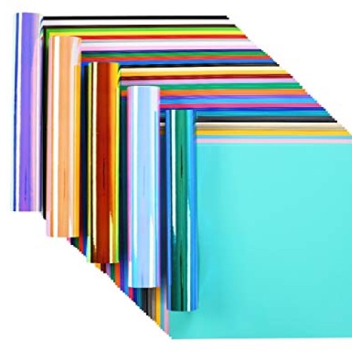 Lya Vinyl 65 Adhesive Vinyl Sheets & 5 Holographic Vinyl Paper for...