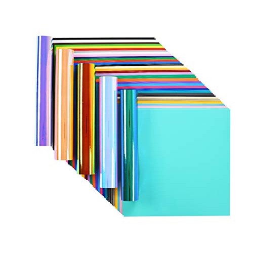 Lya Vinyl 65 Adhesive Vinyl Sheets & 5 Holographic Vinyl Paper for...