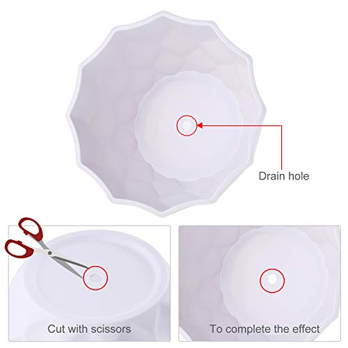 7 Inch Plant Flower Pots Indoor Plastic Planters with Drainage Hol...