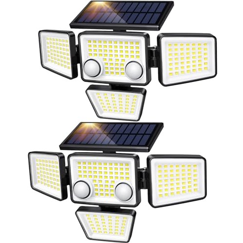 Solar Outdoor Lights - 3000LM 188 LED Motion Sensor Outdoor Lights...
