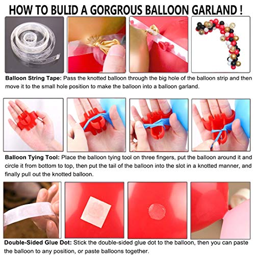 DIY Balloon Arch & Garland Kit, 113Pcs Party Balloons Decoration S...
