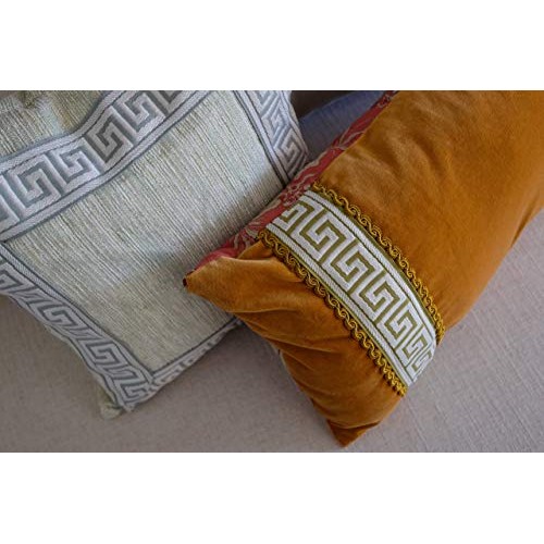 M&J Trimming Greek Key Fabric Ribbon - 2 3/8 60mm Wide Jacquard...