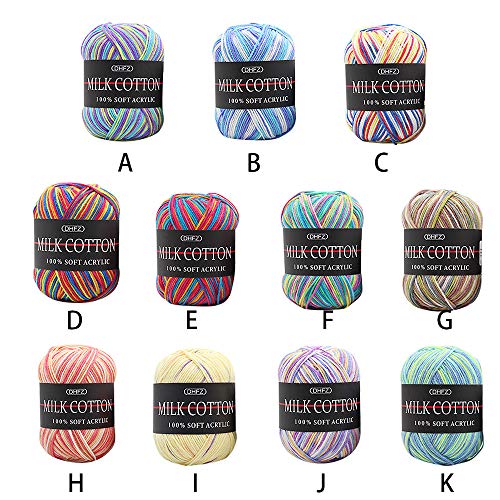 m·kvfa Colorful Hand Knitting 50g Knitting Crochet Milk Soft Baby ...