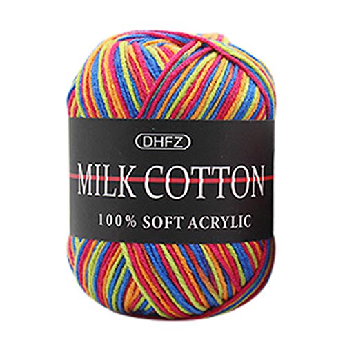 m·kvfa Colorful Hand Knitting 50g Knitting Crochet Milk Soft Baby ...