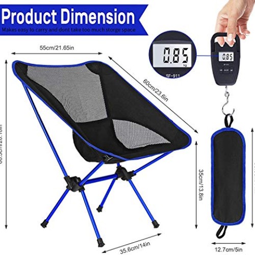 MH Zone Camping Chair Backpacking Chair Portable Compact Ultraligh...