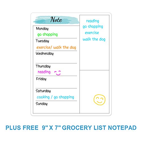 Dry Erase Fridge Magnetic Calendar - White Board Magnetic Calendar...