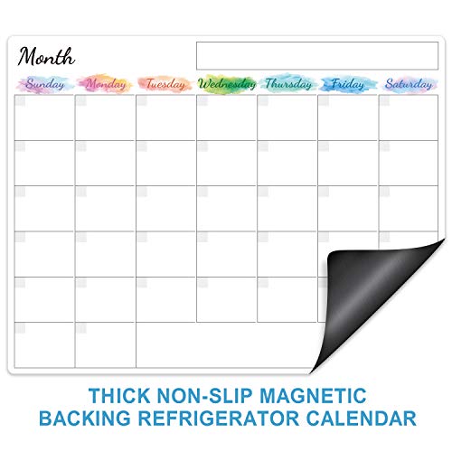 Dry Erase Fridge Magnetic Calendar - White Board Magnetic Calendar...