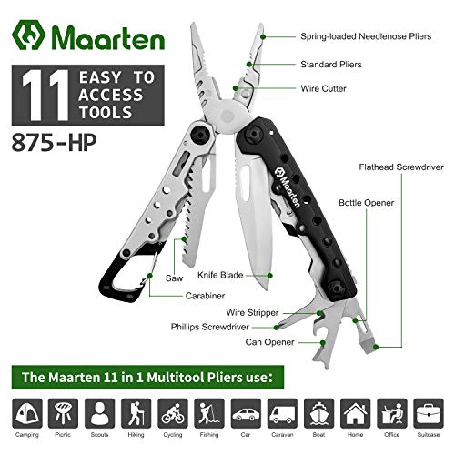 Maarten Lightweight Multitool Pliers Set ,11 in 1 Suspension Multi...