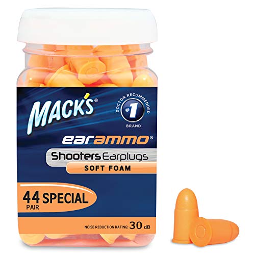 Macks Ear Ammo Shooting Ear Plugs - Soft Foam, 44 Pair - Shooting...