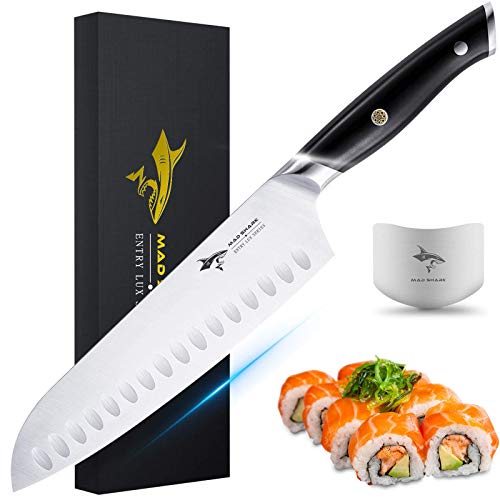 Santoku Knife - MAD SHARK Pro Chefs Knife 8 Inch Kitchen Knife Sh...