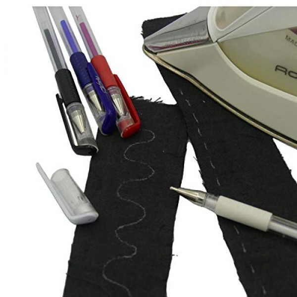 Madam Sew Heat Erasable Fabric Marking Pens with 4 Refills for Qui...