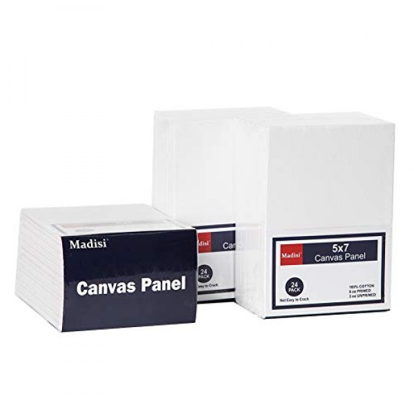 Madisi Painting Canvas Panels Multi Pack, 4x4, 6x6, 8x8, 10x10(12