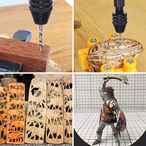 Maexus Hand Drill Bits Set, Pin Vise Woodworking Hand Mini Drill f...