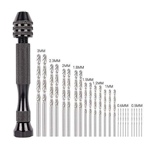 Maexus Hand Drill Bits Set, Pin Vise Woodworking Hand Mini Drill f...