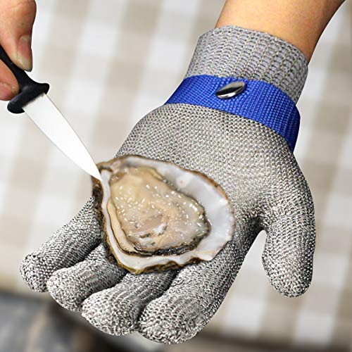 MAFORES Level 9 Cut Resistant Glove Stainless Steel Mesh Metal Wir...