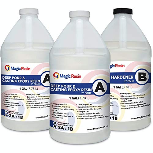 Magic Resin | 3 Gallon 11.4 L | 2 DEEP Pour & Casting Epoxy Re...