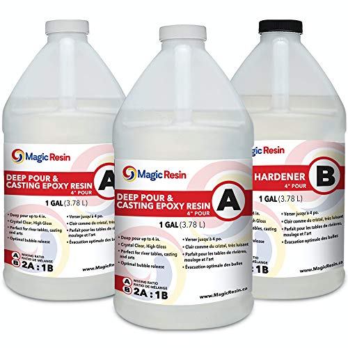 Magic Resin | 3 Gallon 11.4 L | 4 Deep Pour & Casting Epoxy Re...