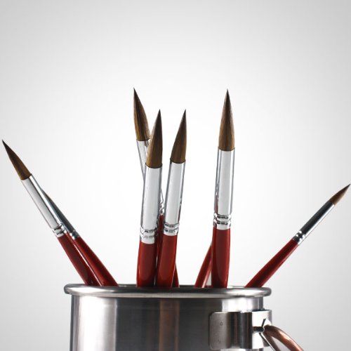 Artist Round Brushes - Red Sable Weasel Hair Long Ha...