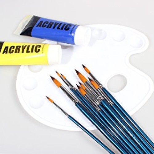 Artist Round Paint Brushes - Professional Quality Golden Nylon, Lo...