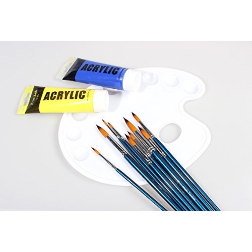 Artist Round Paint Brushes - Professional Quality Golden Nylon, Lo...