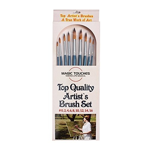 Artist Round Paint Brushes - Professional Quality Golden Nylon, Lo...