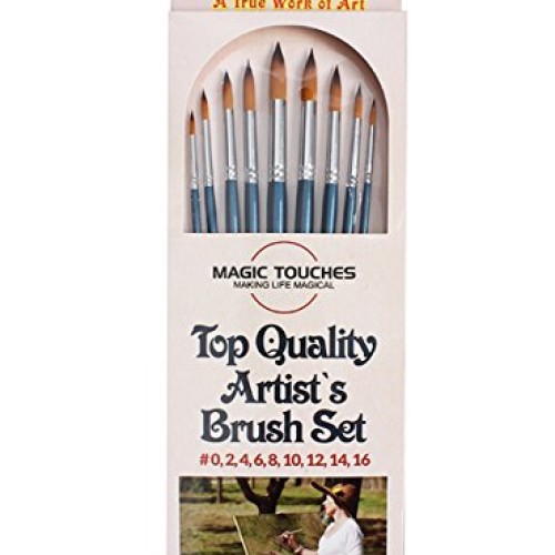 Artist Round Paint Brushes - Professional Quality Golden Nylon, Lo...