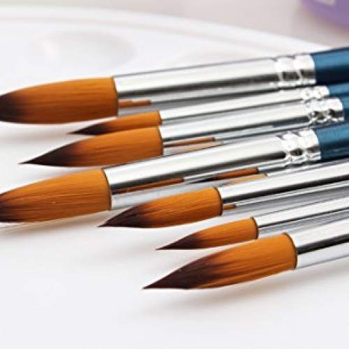 Artist Round Paint Brushes - Professional Quality Golden Nylon, Lo...