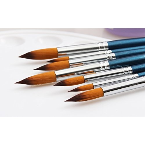 Artist Round Paint Brushes - Professional Quality Golden Nylon, Lo...