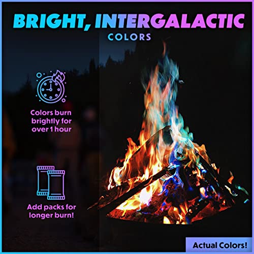 Magical Flames Cosmic Fire Color Packets - 12-Pack Colorful Fire P...