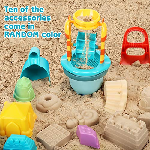 Beach Toys Sand Toys Set for Kids, 24pcs Sand Castle Toys for Beac...