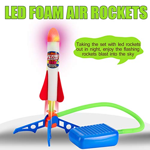 MagicWe Toy Rocket Launchers for Kids Jump Rocket Set Includes 6 C...